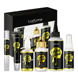 Luxfume निजी लेबल 38ml अतिरिक्त पकड़ निविड़ अंधकार फीता गोंद चिपकने वाला विग गोंद
