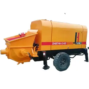 中国久和40立方米/H小型柴油液压小型拖车混凝土吊杆或电动混凝土搅拌泵机待售