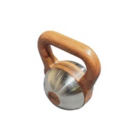 Pesa Rusa de Acero Inoxidable con Mango de Madera Premium para Entrenamiento de Fuerza en el Gimnasio