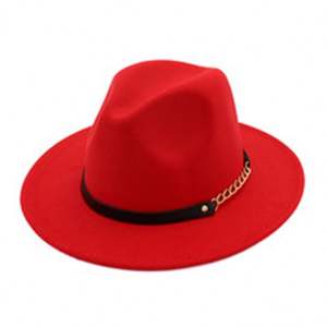 Chapeau Fedora en Laine pour Femme X3033, Classique, 100% Feutre de Laine, à Large Bord, Style Borsalino - Product Image 1