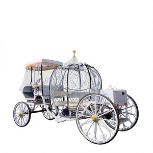 Carroza de Calabaza Eléctrica Blanca para Bodas, Venta al por Mayor, Carroza de Caballos de Calabaza para Bodas en Oferta - Product Image 5