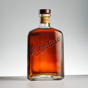 Bouteilles en verre rondes transparentes créatives 500 ml avec bouchon couronne, haute qualité, pour whisky, vodka, <span class=keywords><strong>tequila</strong></span>, liqueur, emballage personnalisé avec logo - Product Image 6