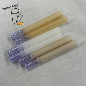 Stock en gros de tubes à cigarettes en papier à fumer transparent en verre de 10 * 30 mm, personnalisés, en spirale, violets, non blanchis - Product Image 4