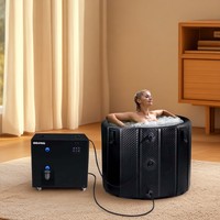 Refroidisseur de bain de glace automatique haute performance avec pompe à eau intégrée WiFi pour la récupération des athlètes Baignoires plongeantes froides intérieures et extérieures