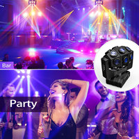 Nouvelle arrivée 18 pièces LED faisceau tête mobile 360 degrés Rotation infinie avec R & G Laser Disco DJ lumières de scène