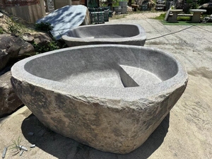 Natural Black Marble Stone Garden Freestanding <strong>Bath</strong> <strong>Hot</strong> Tub Japanese Outdoor Large Soaking <strong>Sitting</strong> Bathtub - Product Image 6