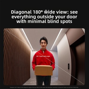 Caméra de surveillance électronique Smart <span class=keywords><strong>Cat</strong></span> Eye 2 3-7MP en plastique et verre pour porte d'entrée domestique, sonnette visuelle Mijia 3 - Product Image 4