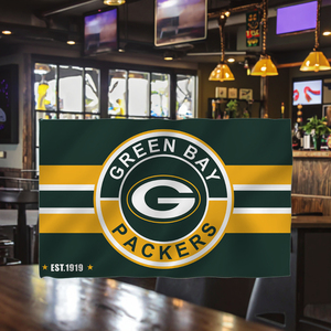 Chất Lượng Cao 3X5FT Cho NFL Đội Bóng Đá Tùy Chỉnh Thiết Kế Biểu Ngữ Màu Xanh Lá Cây Bay Đóng Gói Cờ 100% Polyester Kỹ Thuật Số Cho Tất Cả Các Đội - Product Image 4