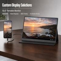 Écran portable LCD tactile 15,6 pouces 1080P FHD, écran d'ordinateur portable, écran de secours, fabricant d'écrans OEM ODM à marque privée