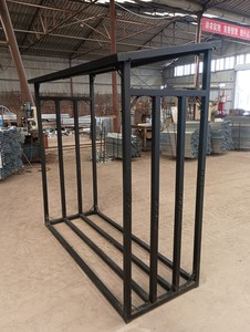 Support de bois de chauffage en métal anthracite XXL 185*70*185 Brennholz Unterstand Dach Aussen <span class=keywords><strong>Accessoire</strong></span> Cheminées Ensembles de cheminées - Product Image 3