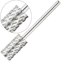 Fraise à ongles en carbure de tungstène de haute qualité, outil de manucure et pédicure sécurisé, grande fraise cylindrique, vente en gros, logo personnalisé, fraise à ongles 4XC