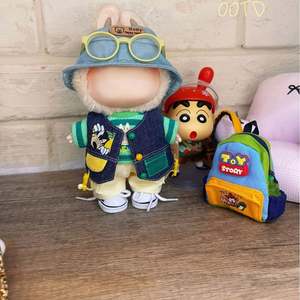 Iabuibui Muñeco de Peluche con Chaleco de 17cm, Figura de Vinilo PVC de Primera, Segunda y Tercera Generación, Sentada, para Ropa de Rabubu, Escala 1:3 - Product Image 2