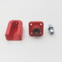 Terminal de batería de pared pasante BSB cuadrado de alta corriente 250A 200 A para conector inversor de almacenamiento de energía con tornillos de cubierta