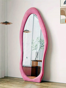 <span class=keywords><strong>Espejo</strong></span> de Maquillaje Moderno de Franela, <span class=keywords><strong>Ondulado</strong></span>, de Cuerpo Entero, Grande, Decorativo, para Dormitorio, <span class=keywords><strong>Espejo</strong></span> Cosmético de Pie para el Hogar - Product Image 4