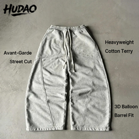 Pantalon de survêtement ample et large Hudao 450 g/m² en molleton 100 % coton épais, coupe décontractée, style jogger – Direct Usine