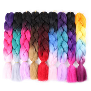 Extensions de <span class=keywords><strong>cheveux</strong></span> synthétiques africains Yun Hair Jumbo Braiding pré-étirées, longueur de 24 à 82 pouces, emballage personnalisable - Product Image 4