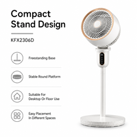 Ventilateur portable turbo léger et minimaliste à oscillation automatique 3D avec moteur DC sans balais et sortie Power Bank, garantie Trade Assurance