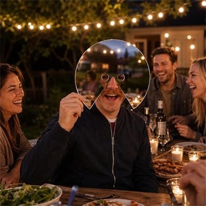 Miroir créatif à porter sur la tête, <span class=keywords><strong>accessoire</strong></span> de photographie réfléchissant pour le visage, pour selfies de voyage surrealistes, <span class=keywords><strong>accessoire</strong></span> unique pour fêtes et festivals - Product Image 5