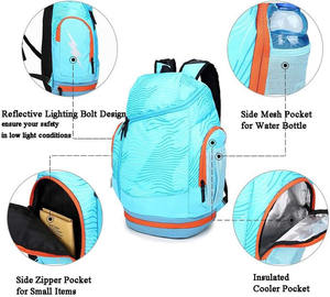 Échantillon gratuit, vente en gros, sacs à dos à cordon de serrage unisexes, mode, football, basketball, matériau Oxford imperméable, logo personnalisé, soccer - Product Image 5