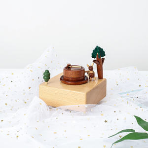 Boîte à <span class=keywords><strong>musique</strong></span> en hêtre massif, cadeau de mémoire d'<span class=keywords><strong>enfance</strong></span> pour les amis - Product Image 5