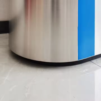 Vente en gros Poubelle d'aéroport écologique intérieure/extérieure en acier inoxydable à 4 compartiments Couvercle de poubelle Poubelle de recyclage colorée
