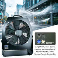Ventilateur axial de scène exclusif de grande taille, volume d'air et vitesse réglables, télécommande DMX512, portable, pour fond de scène spécial