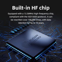 Étiquette RFID ISO15693 pour bibliothèque, puce I Code SLIX, étiquettes HF inscriptibles, fréquence 13,56 MHz, autocollant adhésif en papier pour la gestion des fichiers et des livres