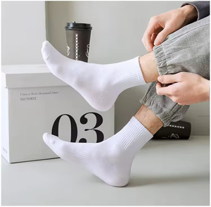 High Quality Men Athletic Sport Custom Logo <b>Socks</b> Cotton Comfortable White <b>Black</b> Gray Dress <b>Socks</b> Wholesale - Product Image 6