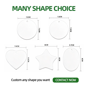 Adornos Blancos para Sublimación, Adornos Navideños de Cerámica, Adornos Redondos de Porcelana - Product Image 2