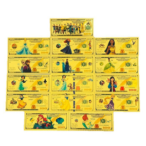 Banconota Placcata in Oro con 15 Disegni di Principesse delle Fiabe, Vendite Calde 2026 - Product Image 1