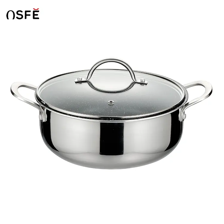 Tùy Chỉnh Bán Buôn Thép Không Gỉ Soong Không Gỉ Cookware Nồi Súp Cảm Ứng