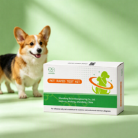 Kit de test rapide de dépistage de la santé des animaux de compagnie, sachet individuel, facile à utiliser, cassette de test pour animaux avec écouvillon et diluant