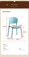 Chaises empilables de couleurs claires en gros pour l'extérieur, mobilier de patio, chaise de jardin en plastique, ensemble de mobilier de jardin extérieur