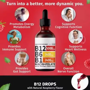 Gotas de Vitamina B12 Líquida de Frambuesa de Marca Privada OEM para Adultos, 60 ml, Mejora la Inmunidad, Vitamina Vegetal Cordine - Product Image 3