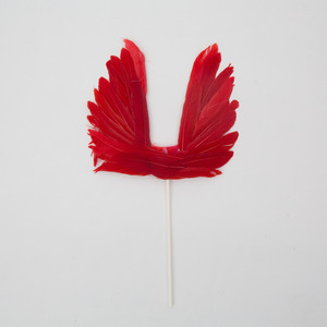 Cake Toppers Black White Feather Wings Arch Shape Elegant Birthday Cake Decorations Handmade Plastic Material - Product Image 4