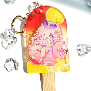 Vigreat Món Tráng Miệng Phụ Kiện Acrylic Nhân Vật Hoạt Hình Kawaii Phong Cách Trong Suốt Miễn Phí Tùy Chỉnh Popsicle Keychain - Product Image 2