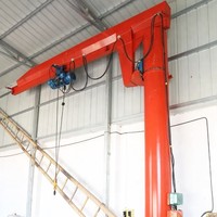 Grue à flèche montée sur colonne avec conception de portée de flèche personnalisée pour levage en atelier et unité de colonne rotative