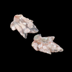 Ciondolo in Agata Naturale a Forma di Foglia d'Acero con Cristallo di Fiori di Ciliegio per Guarigione, Protezione, Energia, Bilanciamento dei Chakra, Regalo Spirituale - Product Image 3