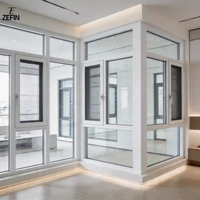 Ventana Abatible de PVC Personalizable para Villa con Apertura Exterior y Aislamiento Acústico Estilo Mediterráneo