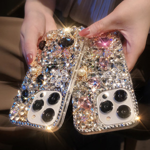 Funda de teléfono de flor de conejo de diamantes de imitación de lujo para mujer para iPhone 12 13 <span class=keywords><strong>mini</strong></span> 14 15 <span class=keywords><strong>Samsung</strong></span> S24 <span class=keywords><strong>S23</strong></span> A13 A14 A25 A34 A54 - Product Image 6