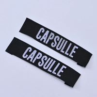 Étiquettes de marque en satin damassé tissées privées personnalisées étiquette de logo étiquette grande étiquette tissée en polyester pour l'impression de vêtements