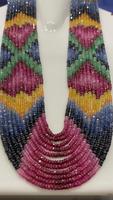 Colliers de haute qualité en perles multi-pierres précieuses, émeraudes, rubis, saphirs naturels, en forme de cœur, perles d'amour