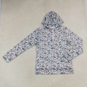 เสื้อฮู้ดดี้แขนกุดสำหรับผู้หญิง รุ่น GT1714 Rts สีชมพูพิมพ์ลายพรางสีน้ำเงิน ขายส่งสำหรับร้านค้า ผลิตจากผ้าฝ้าย 95% เหมาะสำหรับเล่นกีฬา - Product Image 3