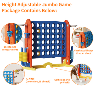 Vente d'usine Giant <span class=keywords><strong>4</strong></span> Row Game avec jeu de golf Giant en plastique <span class=keywords><strong>4</strong></span>-to-Score Game Set Convient pour les fêtes de vacances intérieures et extérieures - Product Image 3