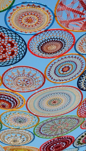 Fatto a mano in tessuto di cotone nappa appesa a parete decorazione per la <span class=keywords><strong>casa</strong></span> bohémien acchiappasogni per matrimonio festa di natale decorazione del soffitto - Product Image 5