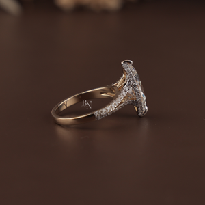 แหวนเพชรเพาะเลี้ยงในห้องปฏิบัติการ 3.7 กะรัตสำหรับผู้หญิง ทอง 14K ได้รับการรับรอง แหวนหมั้น แหวนแต่งงาน เครื่องประดับหรูหรา - Product Image 3