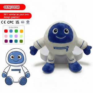 Fabricant de jouets en peluche personnalisés : Jouets en peluche singe astronaute de dessin animé moelleux avec fermeture éclair, pour l'éducation scientifique spatiale, et porte-clés en peluche personnalisés - Product Image 1