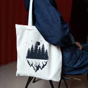 Bolsa de compras con logotipo personalizado de algodón, bolsa de lona promocional ecológica impresa, personalizada, al por mayor - Product Image 4