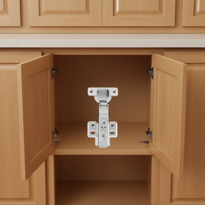 Ferme-porte à fermeture amortie à superposition totale D0100HRIJUT pour portes d'armoires sans cadre 15-55kg ouverture 180° design moderne - Product Image 3