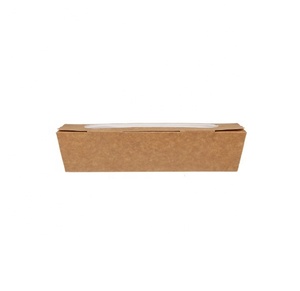 Cajas para Sándwiches con Ventana, Caja de Cartón Marrón para Sándwiches tipo Baguette, Caja de Papel para Llevar con Ventana Transparente - Product Image 3